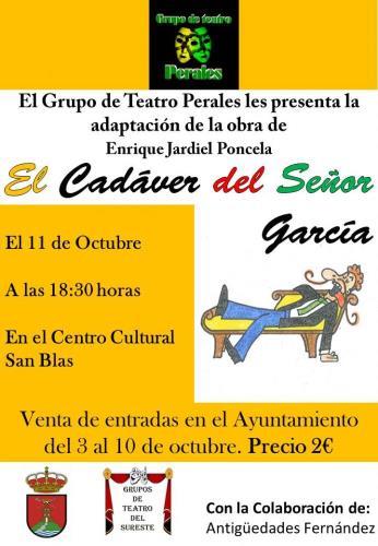 TEATRO: &quot;EL CADÁVER DEL SEÑOR GARCÍA&quot;